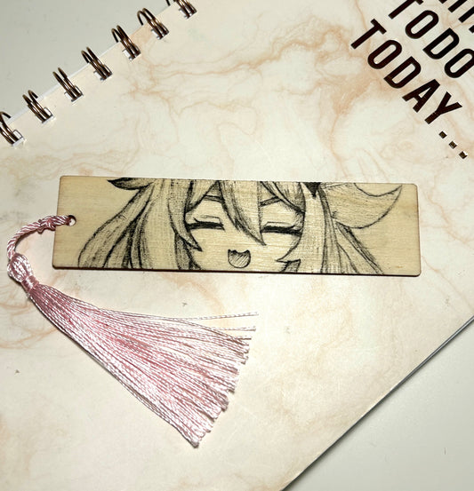 Genshin Impact Wooden Bookmark - Paimon