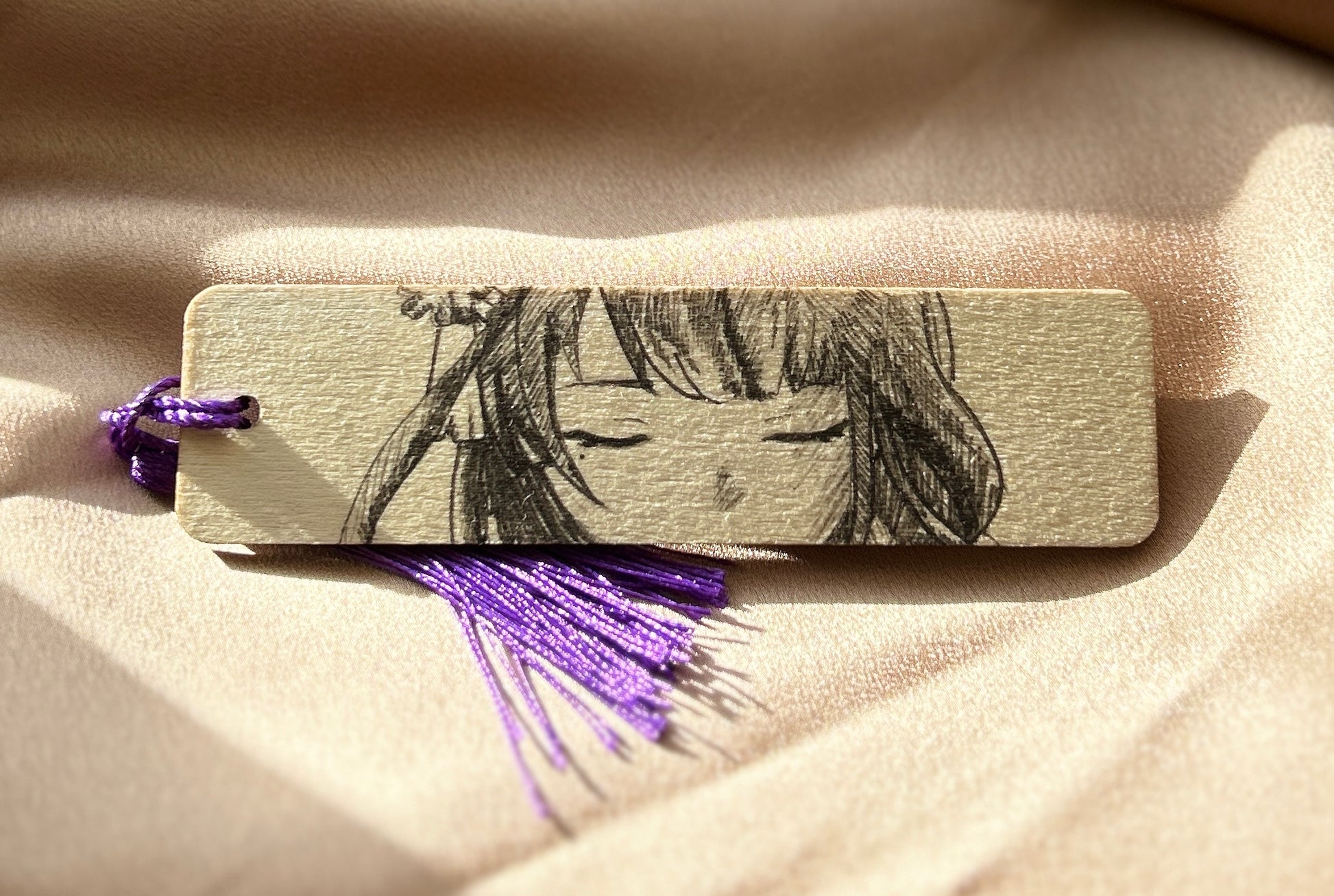 Genshin Impact Wooden Bookmark - Raiden