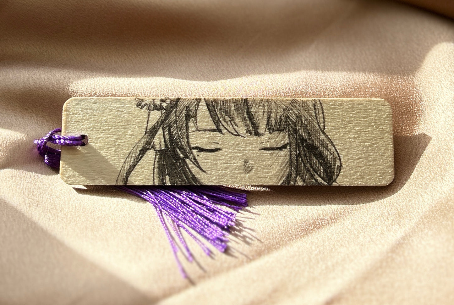 Genshin Impact Wooden Bookmark - Raiden Shogun